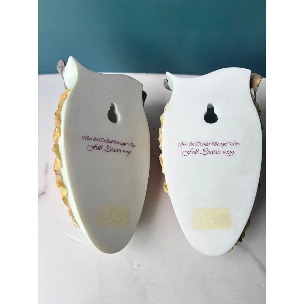 Ibis & Orchid Design Fall Leaves 139 Wall Pockets Pair Acorns Autumn Decor